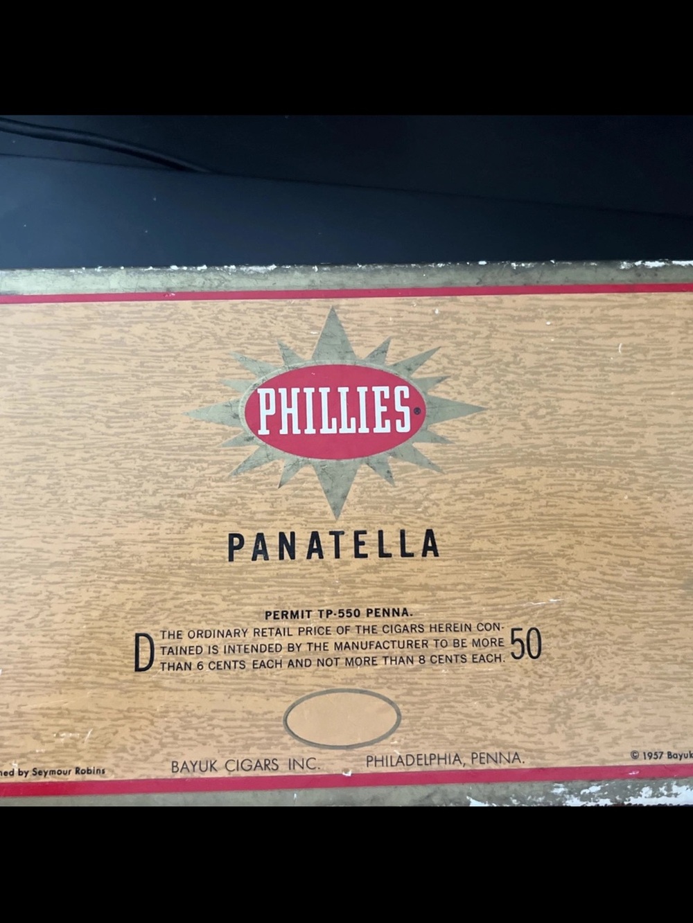 Lot Of 2 Phillies Panatella 1957 Cigar Boxes & Burge’s Wooden Corona De luxe NY - Picture 7 of 16